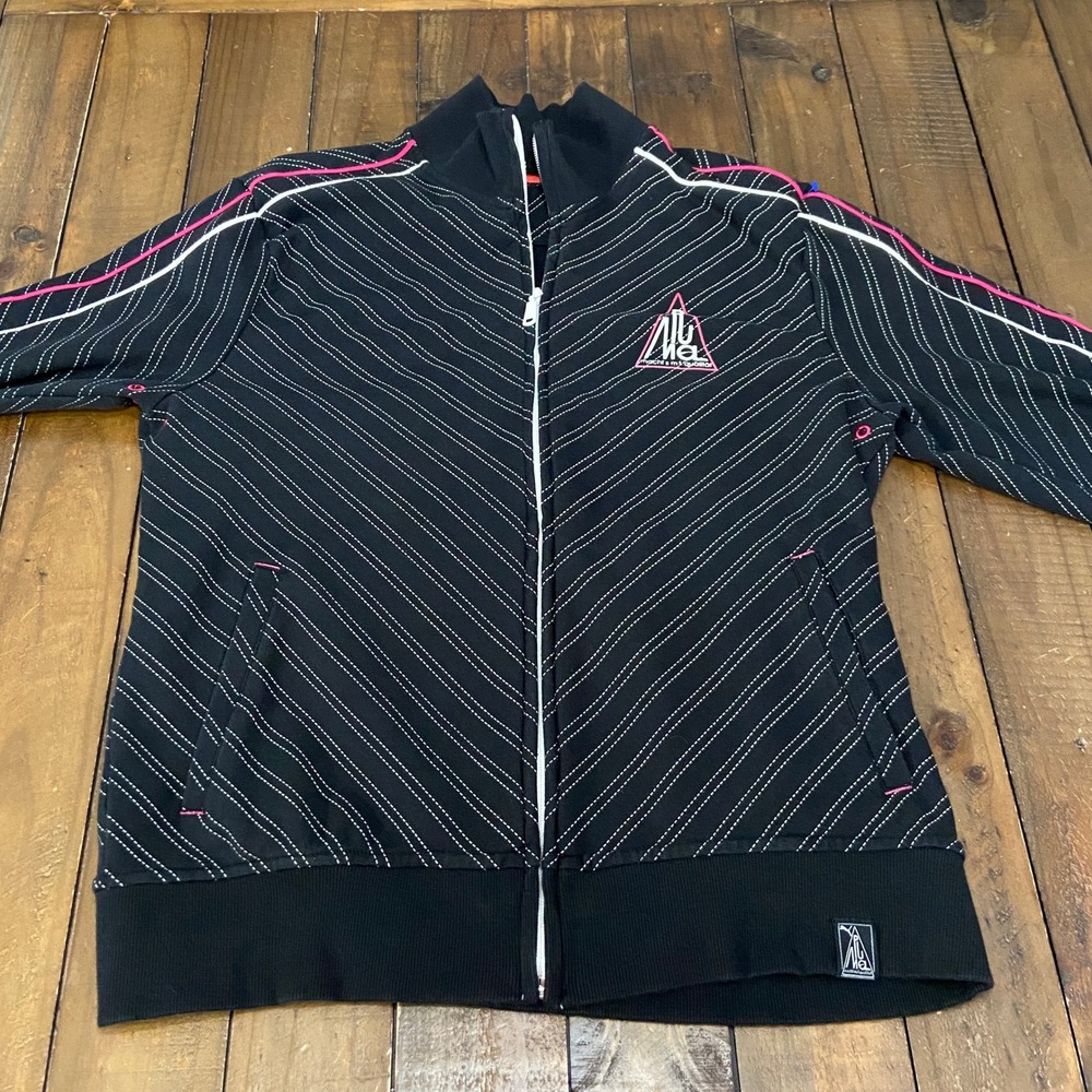 Vintage PUMA MMQ "Macht's Mit Qualität" Pinstripe Track Jacket - Men's‎ M